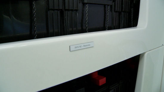 Maritimo M58 engine room labels