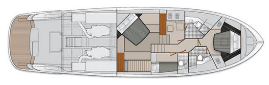 Maritimo M58 lower deck layout